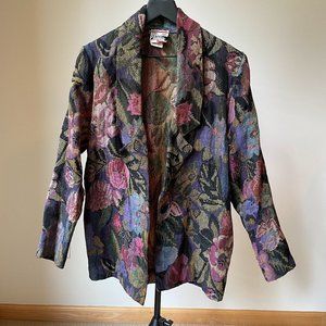 Vintage Contempo Casuals Floral Blazer